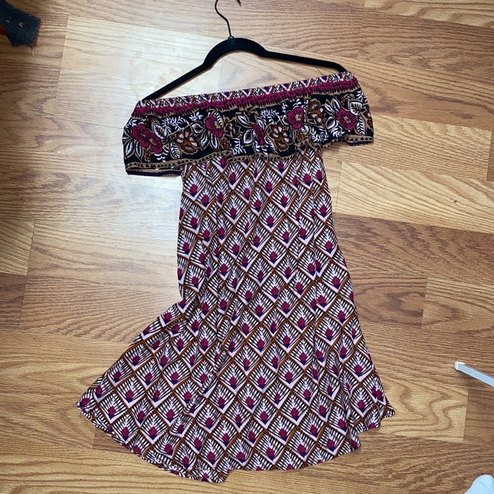 Express Off The Shoulder XS Floral Print Dress